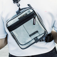 Load image into Gallery viewer, Black Clear Concert Bag